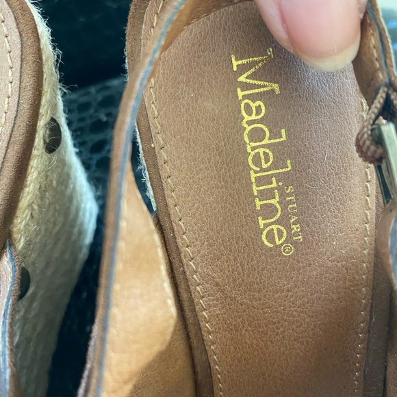 EUC Madeline Stuart espadrille wedge heel sandals - Picture 3 of 16